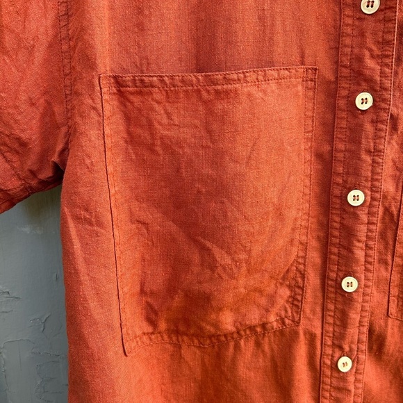 Power of my People Rust Wayward Fit Ss button up shirt, size xxs - Picture 7 of 13
